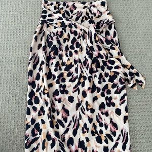 Leopard wrap skirt